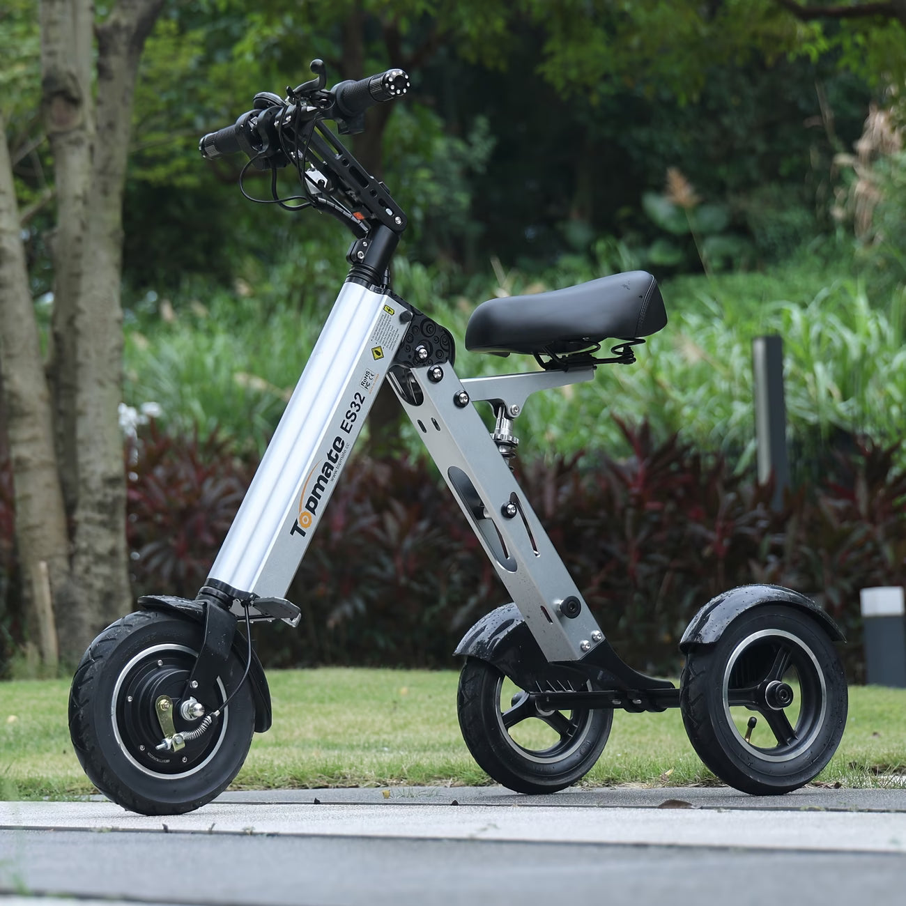 10-inch 3-Wheel Foldable Electric Scooter with Adult Seat | 36V 7.5Ah Non-Removable Battery & Reverse Function