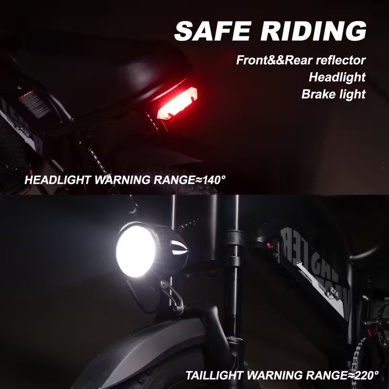 16" Tire Electric Bike for Teens & Adults, 500W 22MPH E-Bike with 45-Mile Range, 36V/12.8Ah Removable Battery, Dual Disc Brakes, Front Suspension & LCD Display, Black, Commuter Mountain Bike