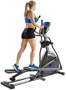 EX-59 Elliptical Trainer Exercise Machine for Home Workout, Fitness & Cardio, Compact Cross-Trainer with Bluetooth, Built-in Speakers, 10 Resistance Levels, 300 lb Weight Capacity