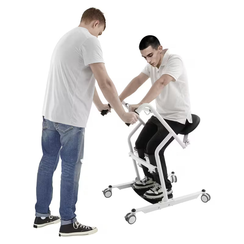 Sit to Stand Lift - Adjustable Nursing Transfer Aid - Versatile Metal Frame for Homes, Healthcare, and Public Spaces