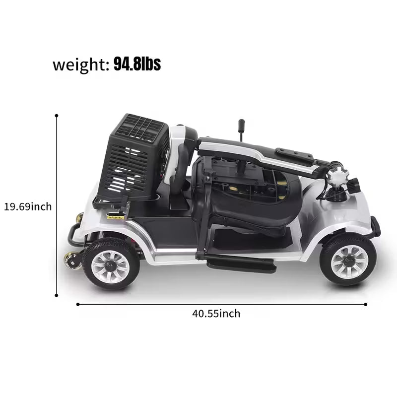 4-Wheel Heavy-Duty Foldable Electric Mobility Scooter for Seniors