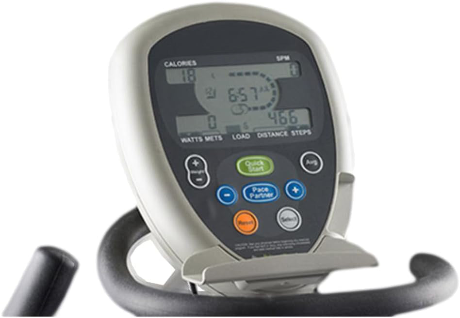 T4r Recumbent Cross Trainer Stepper, Gray/Green, Low-Impact Exercise with Adjustable Arm & Leg Position, 360-Degree Swivel Seat, Engaging Programs, & Compatible