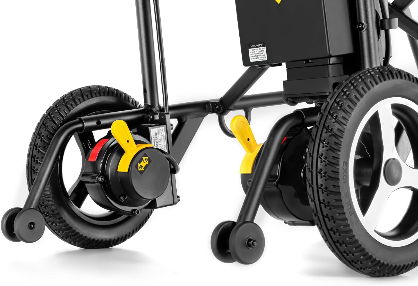 Lightweight 30lbs Foldable Sturdy Dual Motorized Powerful Magnesium Electric Wheelchair(Airplane Ready)