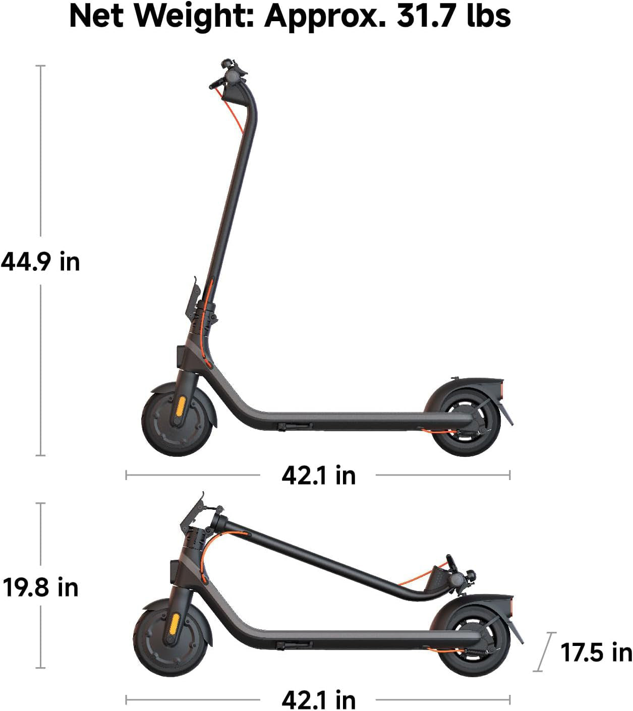 Ninebot Kick Scooter E2/E2 Plus/Pro/ES1L - Powerful Motor, 12.4-15.5 Mph, Cruise Control, Front Suspension (ES1L Only), Portable Electric Scooter for Adults