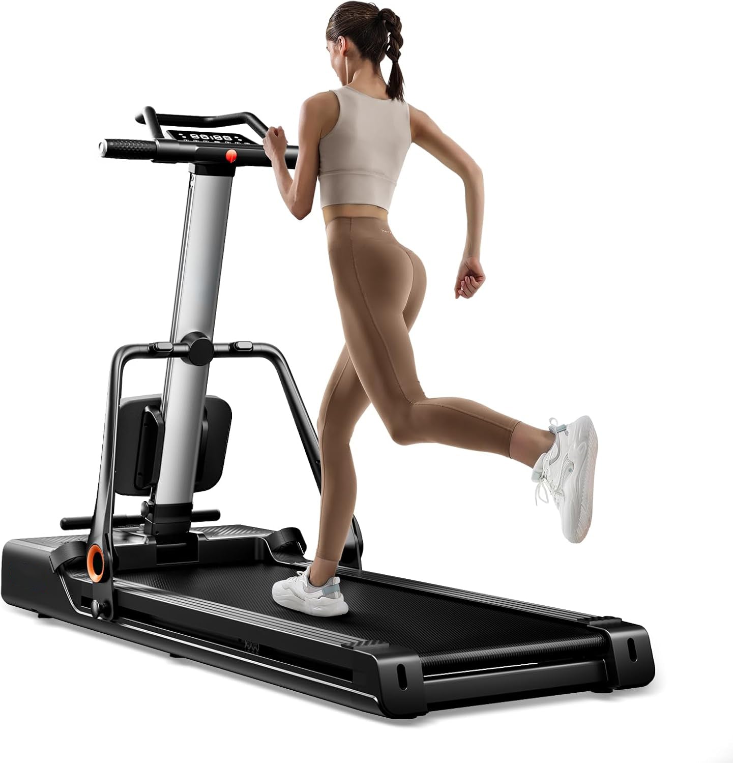 Foldable Treadmill for Home Use with 0.6-8.7 MPH Speed, 320 LBS Capacity & 3.0 HP Quiet Brushless - Portable Compact Running