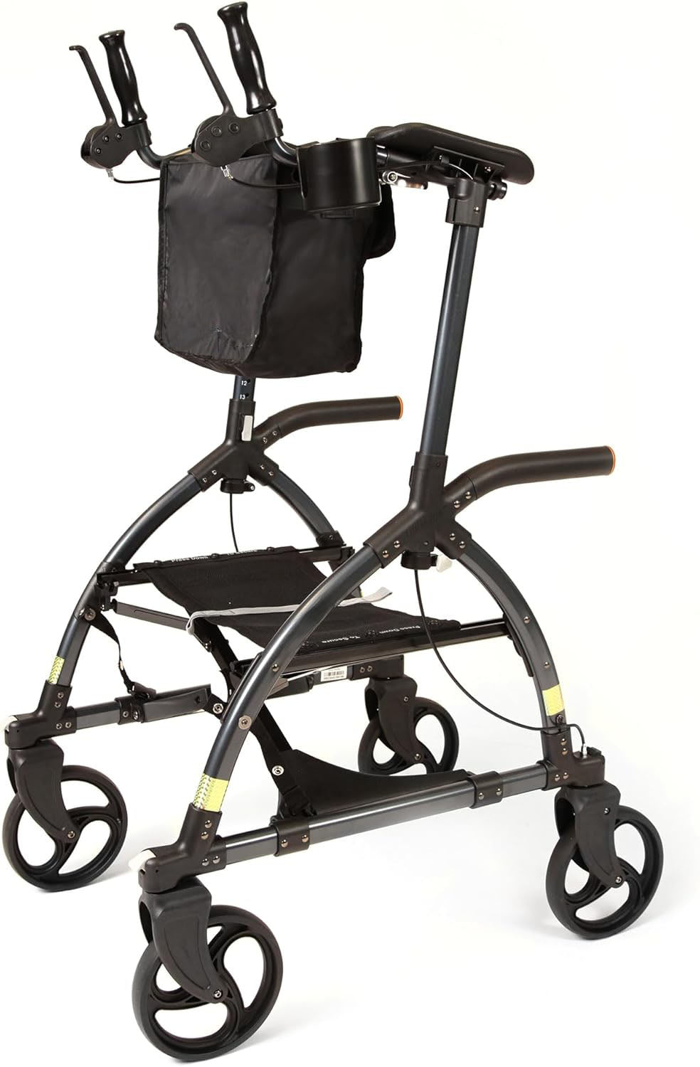 Journey UPWalker Standard – The Original Upright Walker – Premium, Lightweight Adjustable Upright Rollator Walker with Seat for Adults, Seniors & The Elderly