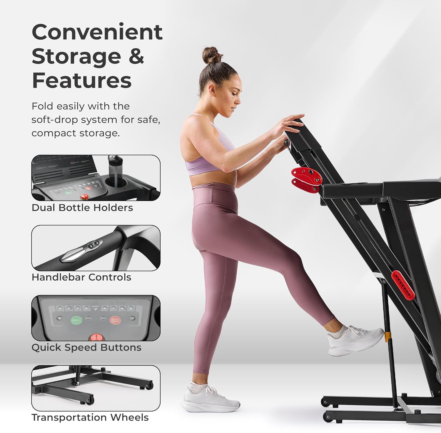Smart WiFi Treadmills – Compact, Foldable, Portable, Under Desk & Incline Options (Manual & Auto), Brushless Motor, & Bluetooth App, LED Display, Shock Absorption