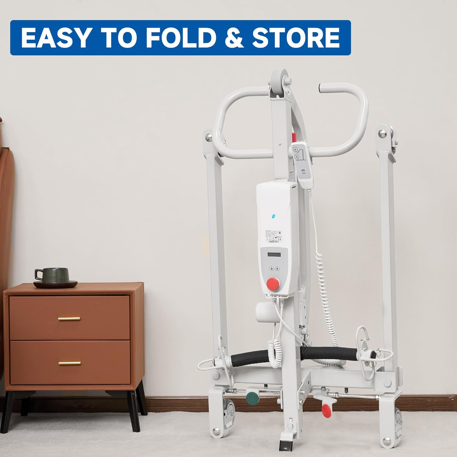 Electric Patient Lift, High-Capacity Rechargeable Battery, Home Premium Folding Electric Patient Lift