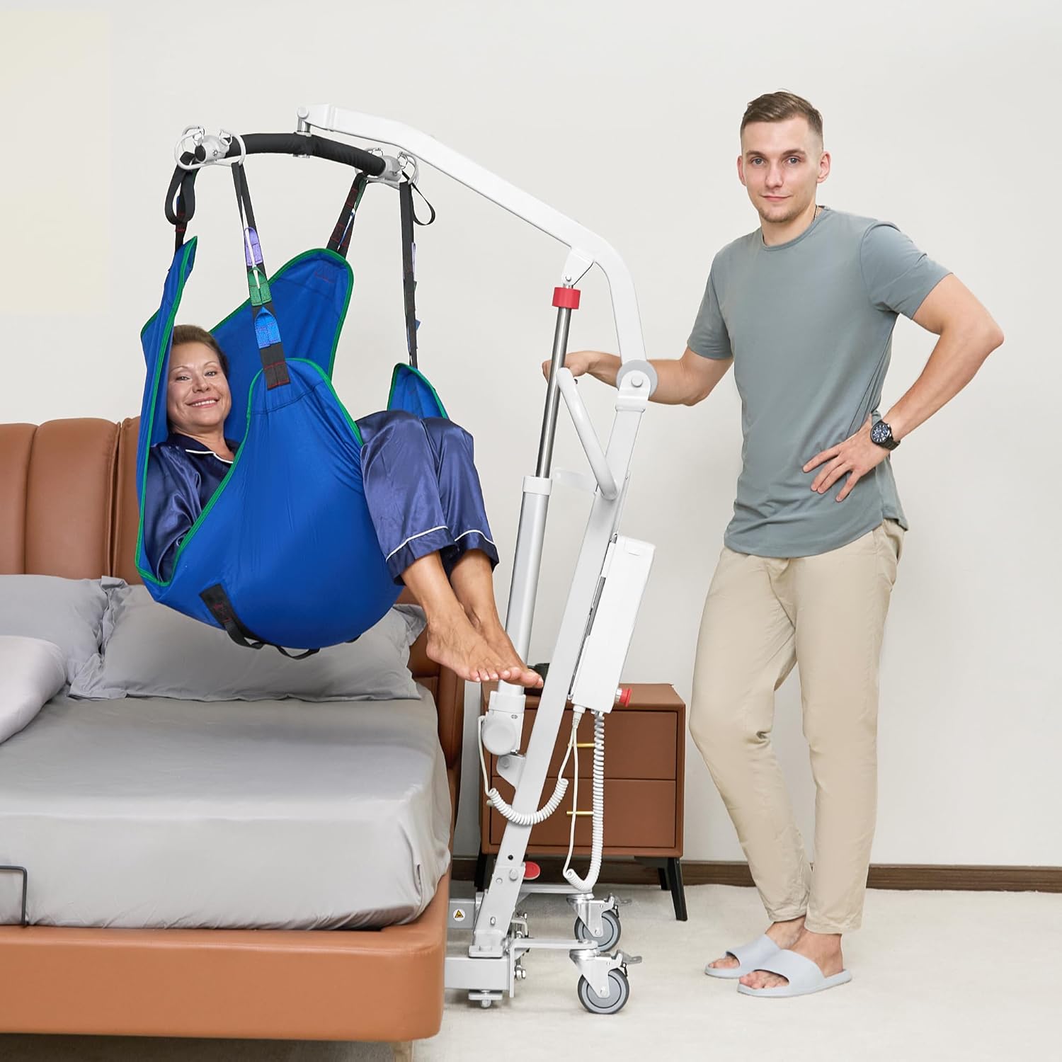 Electric Patient Lift, High-Capacity Rechargeable Battery, Home Premium Folding Electric Patient Lift