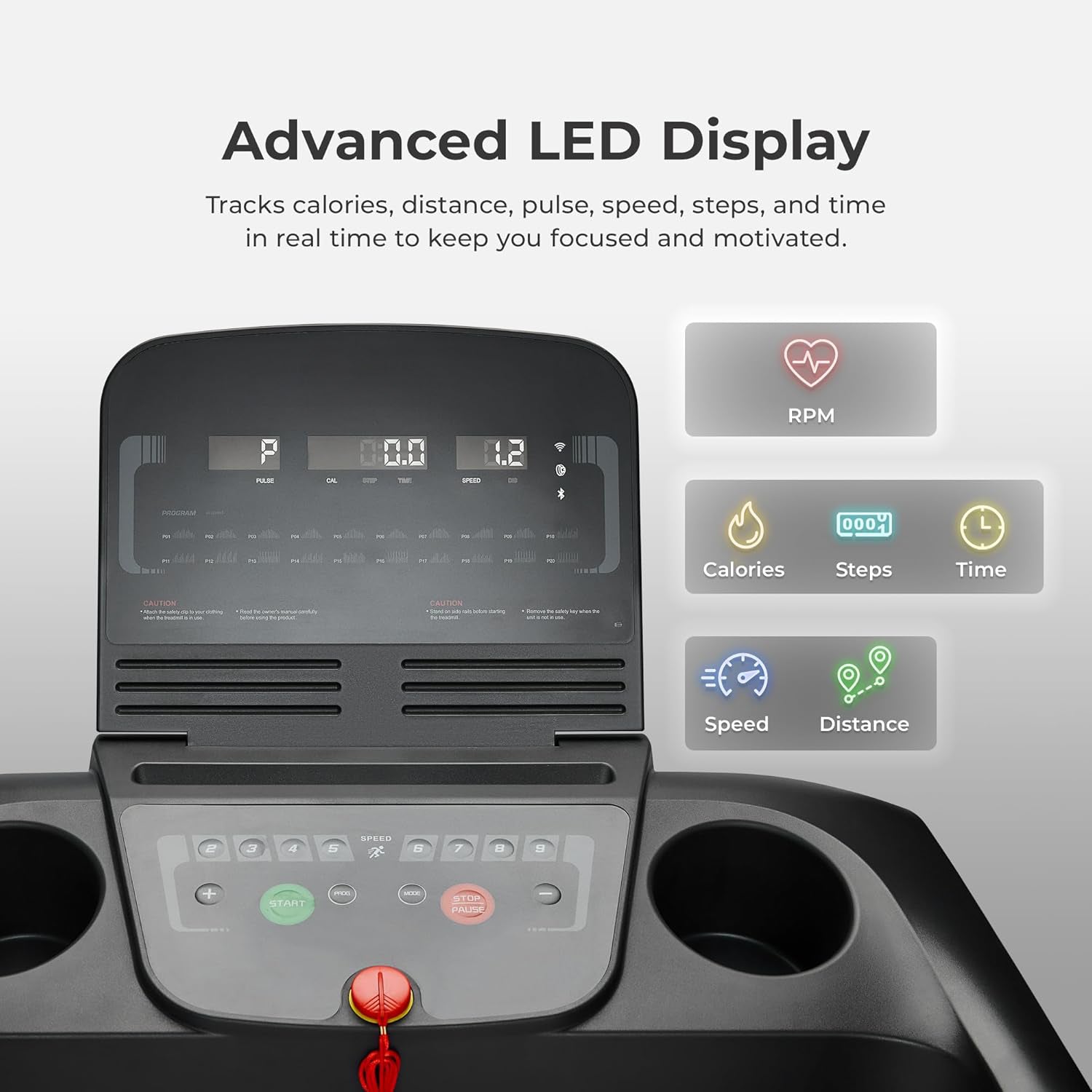 Smart WiFi Treadmills – Compact, Foldable, Portable, Under Desk & Incline Options (Manual & Auto), Brushless Motor, & Bluetooth App, LED Display, Shock Absorption