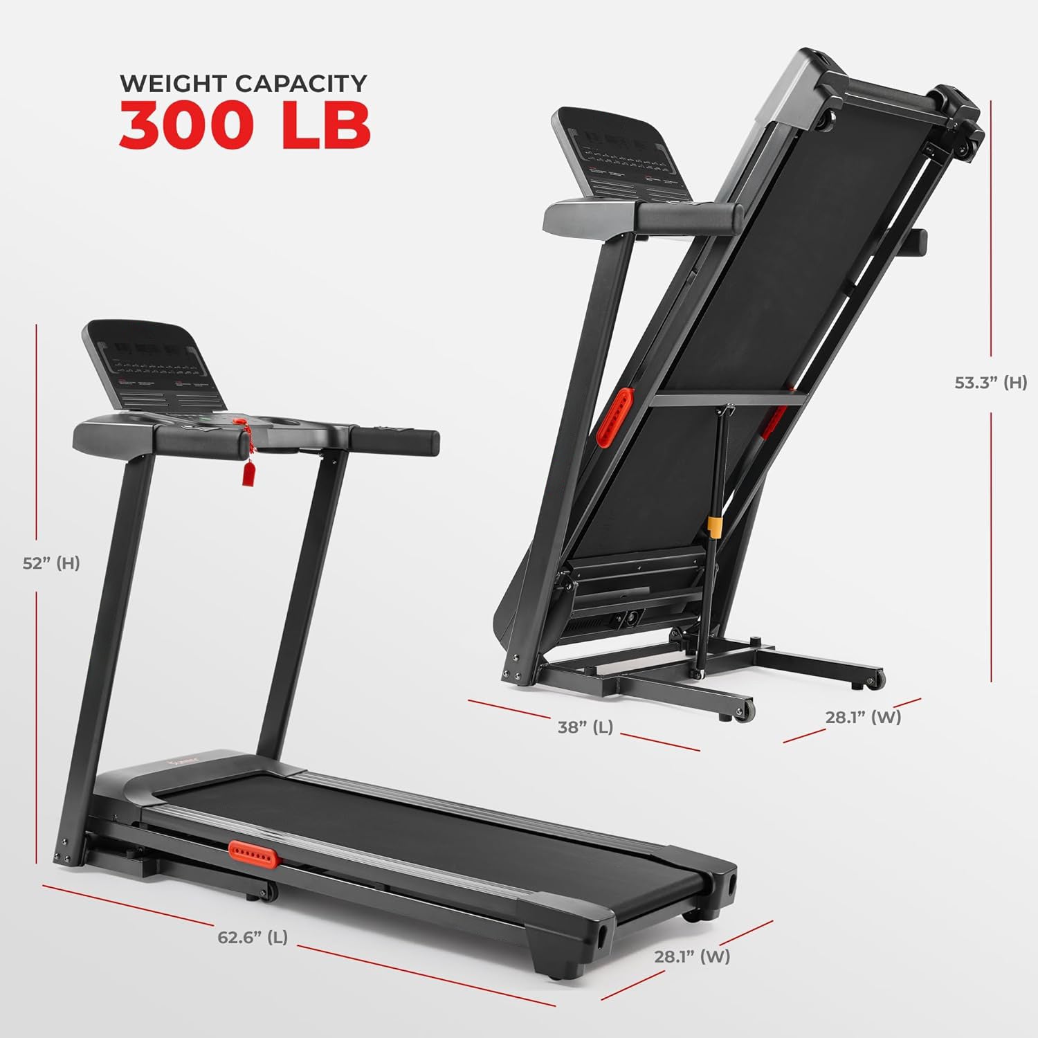 Smart WiFi Treadmills – Compact, Foldable, Portable, Under Desk & Incline Options (Manual & Auto), Brushless Motor, & Bluetooth App, LED Display, Shock Absorption