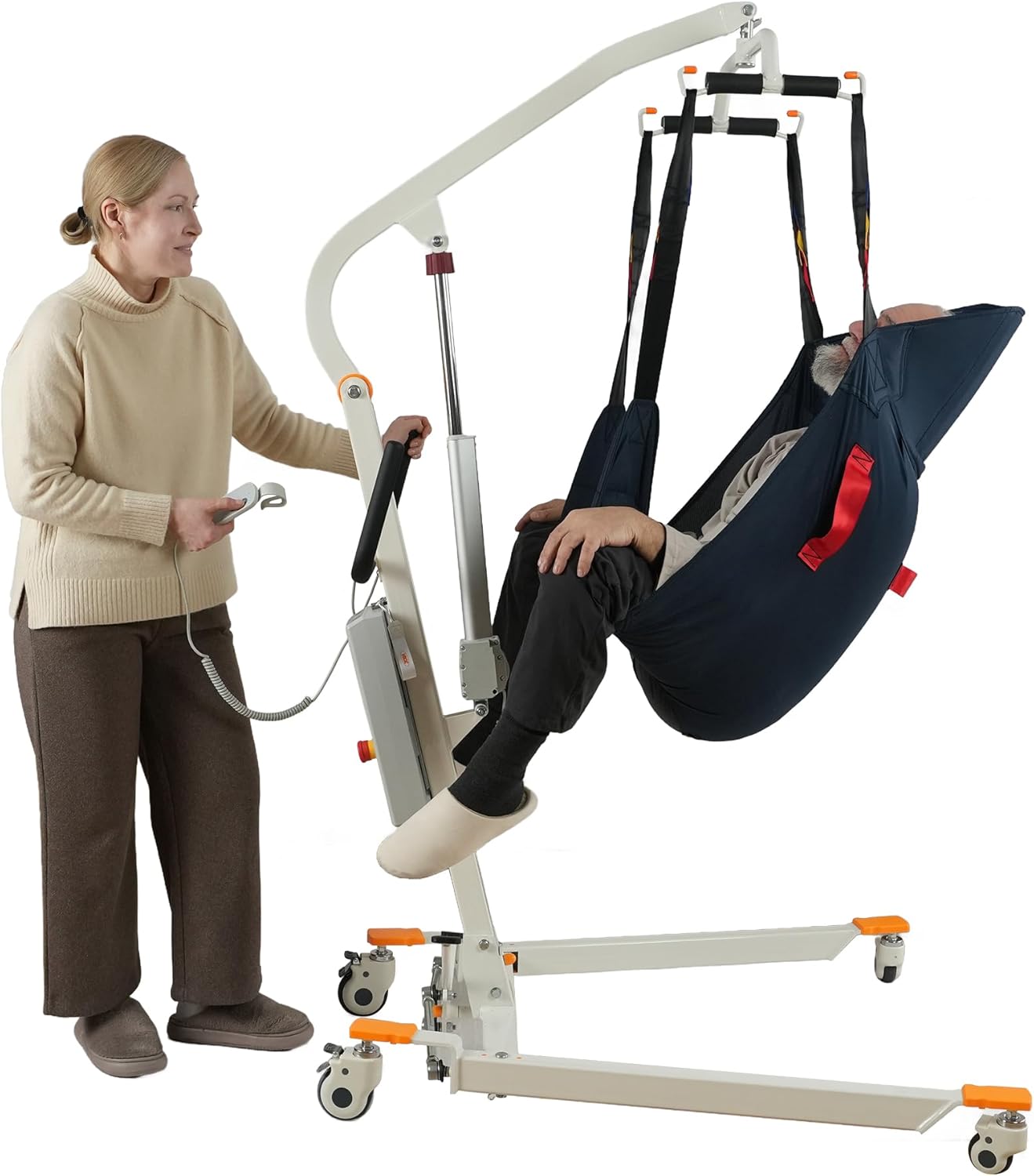Upgrade Foldable Electric Patient Lift, Medical Body Transfer Lift with Sling, Lift Chair Lift Assist for Elderly