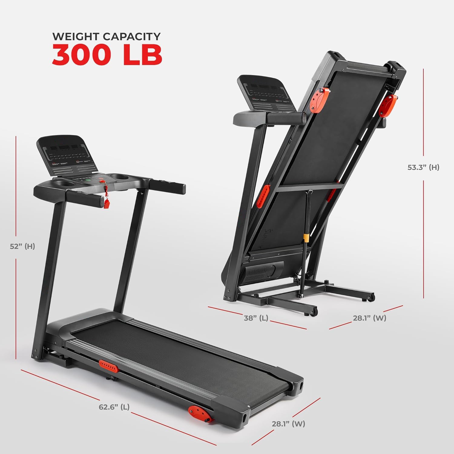 Smart WiFi Treadmills – Compact, Foldable, Portable, Under Desk & Incline Options (Manual & Auto), Brushless Motor, & Bluetooth App, LED Display, Shock Absorption