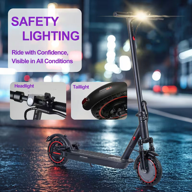 8.5"tire Electric Scooter, 300W Motor 10.4Ah Battery 19MPH Top Speed, 22 Miles Range MAX Load 264.55LB, Folding E-Scooter with Front And Rear Shock Absorption Dual Braking Dual Suspensio, Daily Transportation, Compact Design, Modern Mobility