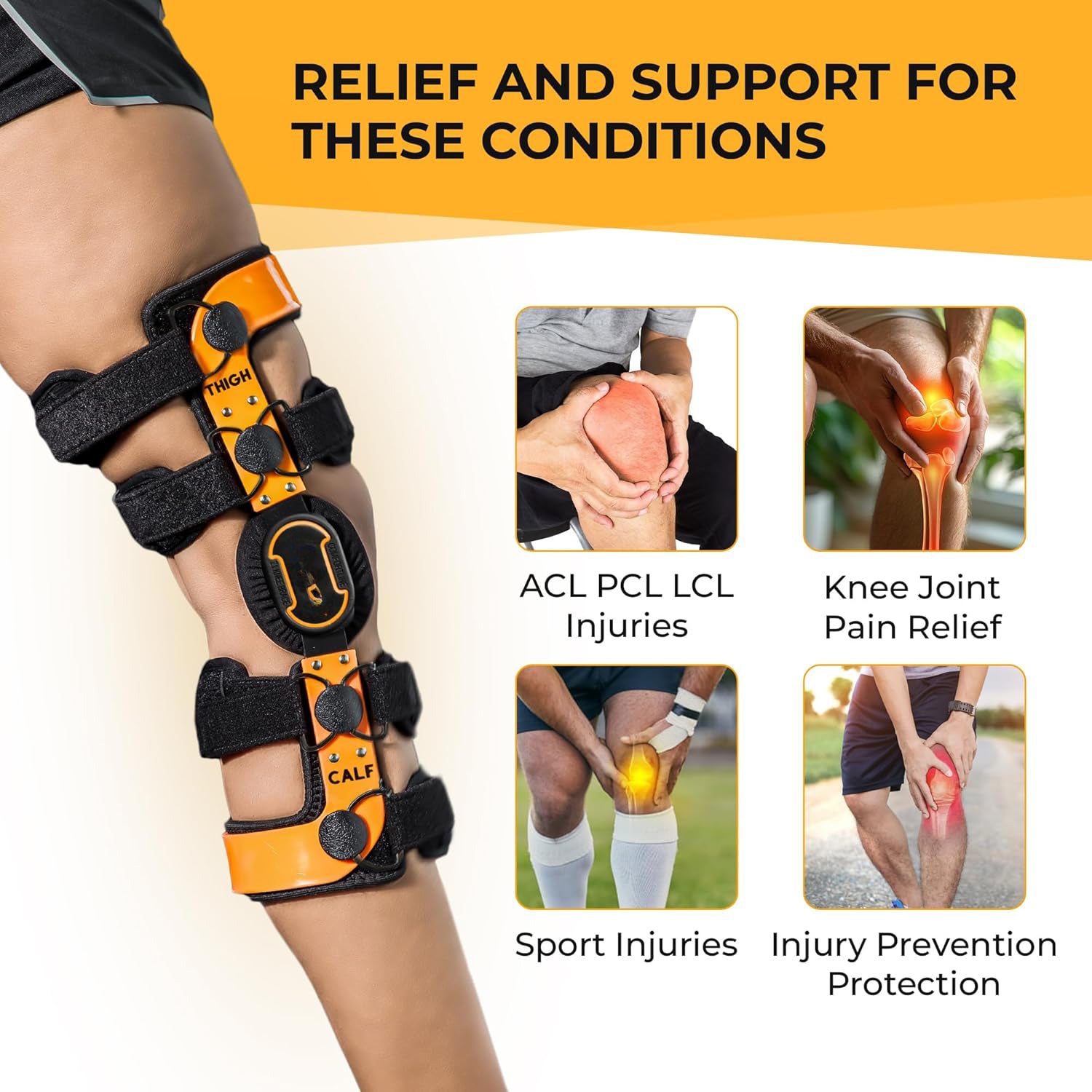K2 Comfortline Hinged Knee Brace for Men & Women – Knee Support for ACL, MCL, LCL, PCL, Ligament and Sports Injuries
