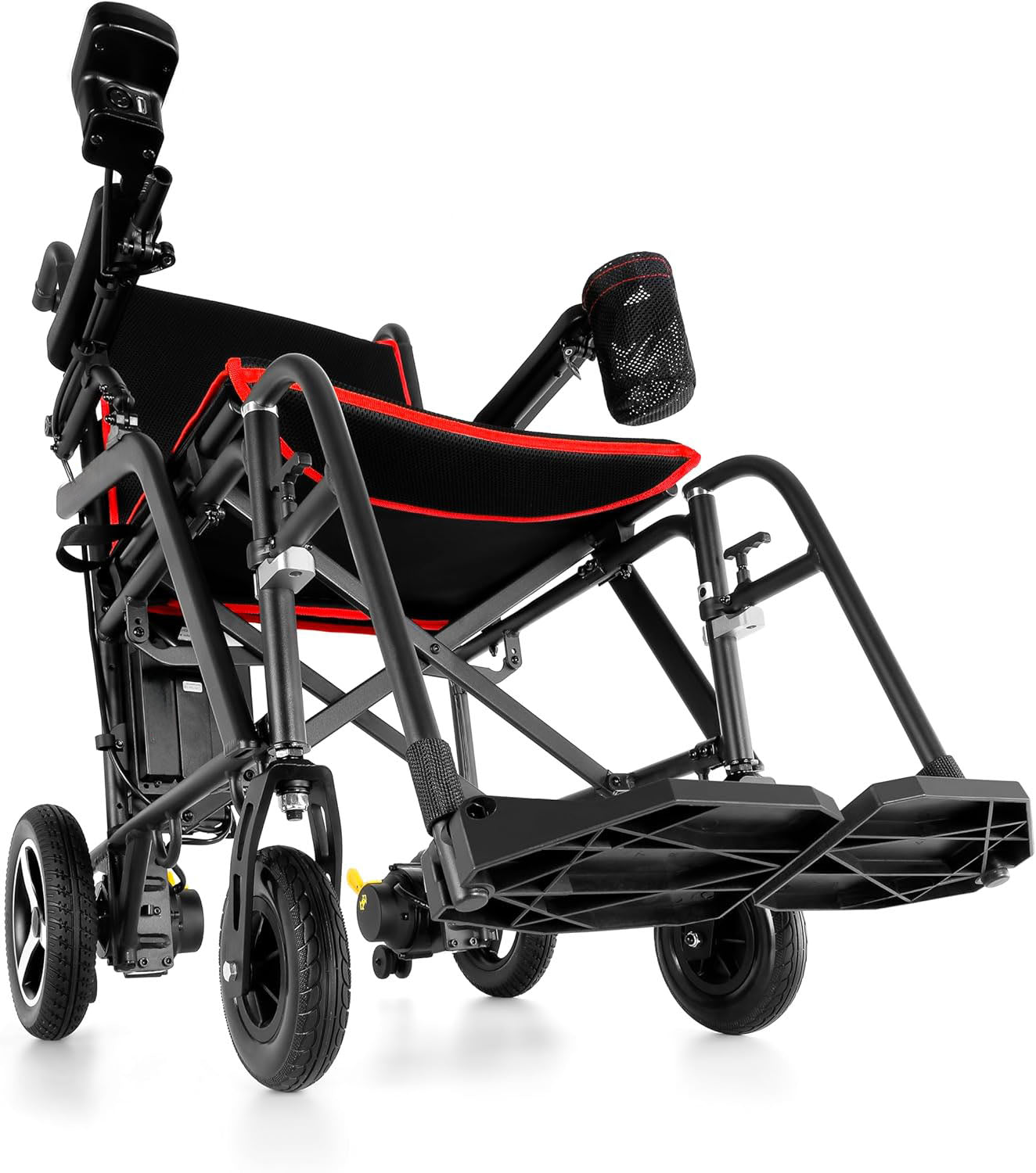 Lightweight 30lbs Foldable Sturdy Dual Motorized Powerful Magnesium Electric Wheelchair(Airplane Ready)