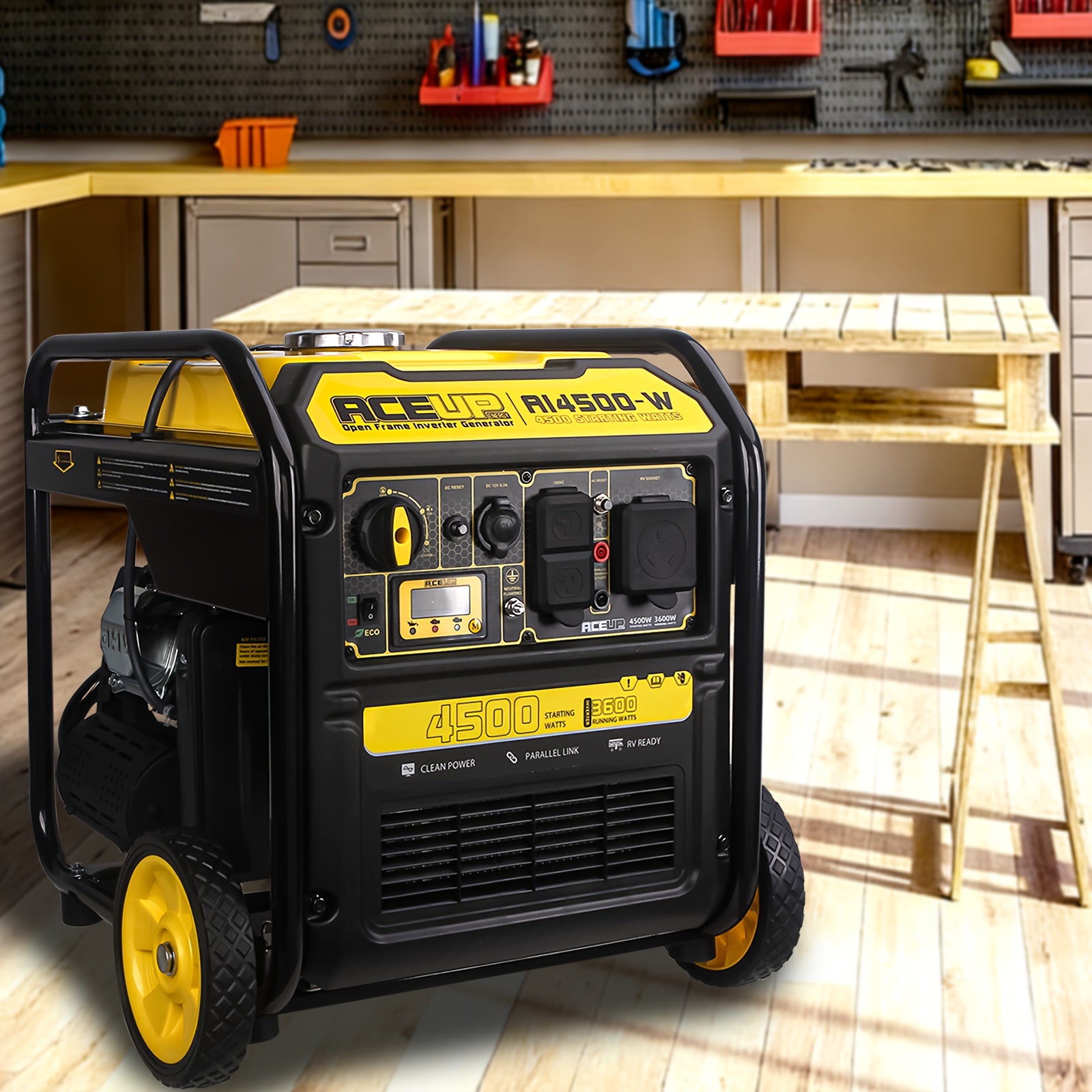 Aceup Energy 4500 Watt Gas Powered Generator, Inverter Portable Generator 223cc