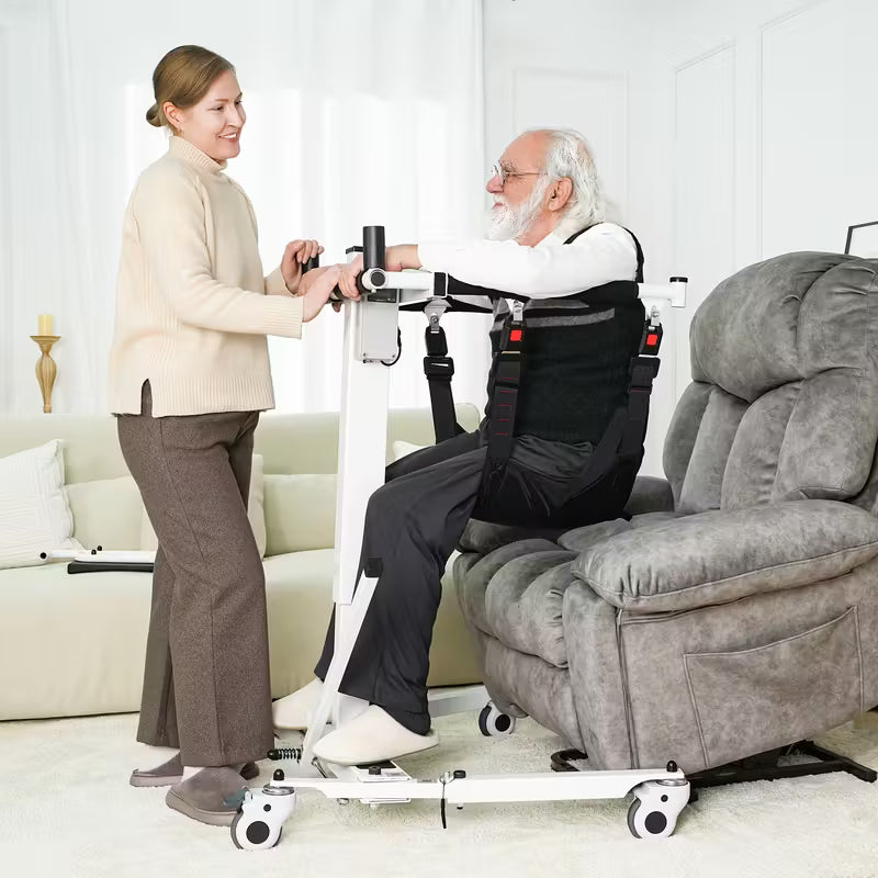 Electric Transfer Lift for Car, Portable Folding Patient Lift Transfer Chair, Electric Assist Lift Aid for Seniors, Adults, AY06