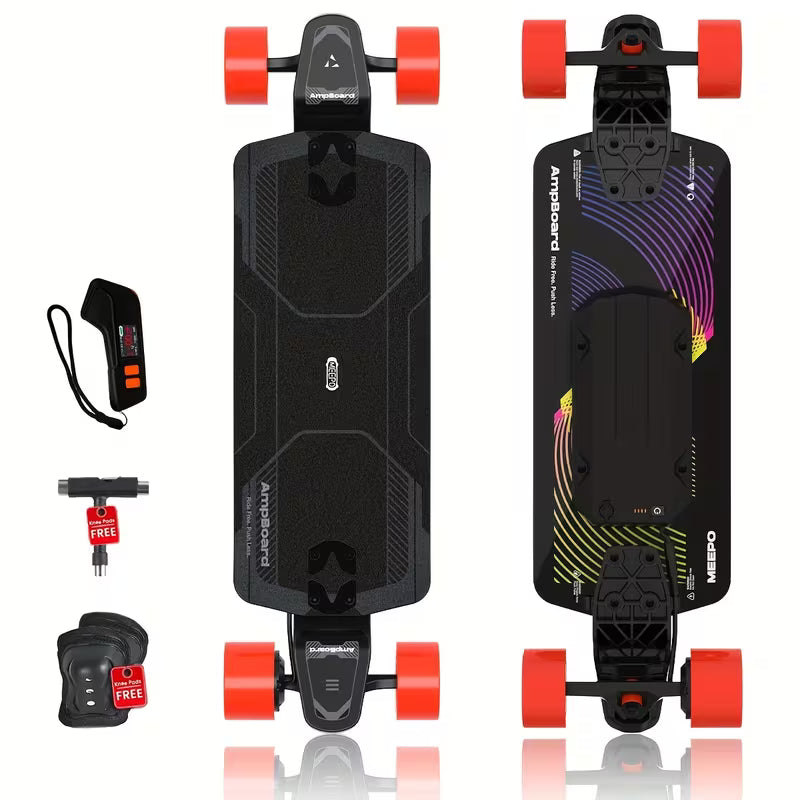 Electric Skateboard Compatible with - Ultra-Lightweight Drop-Through Deck, 4-Speed Remote