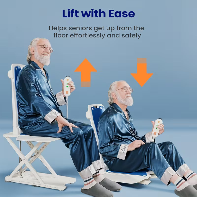 Lightweight Electric Chair Lift, Lift Elderly from Floor, Remote Control Floor Lift, Fall Assist Devices, Item Weight 23 LBS, Support Up to 300 LBS, Suction Cups, Standing Aids & Supports