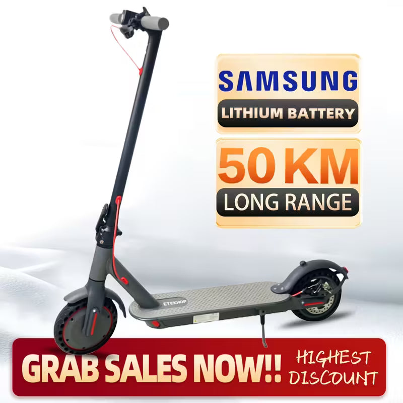 Ultra Long Range 30 Mile Electric Scooter 350W, 8.5-inch Tires, 25-30KM/H Maximum Speed, Adult Folding Commuting Electric Scooter, Suitable For Adult Commuting, Foldable/Upgraded 450W, Long Range 50km, High End Electric Scooter