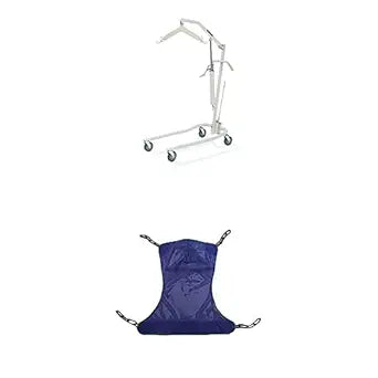 Lightweight Hydraulic Patient Lift, White, 450 lb. Weight Capacity, 9805P, Beige