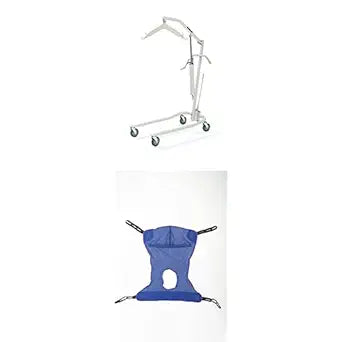 Lightweight Hydraulic Patient Lift, White, 450 lb. Weight Capacity, 9805P, Beige