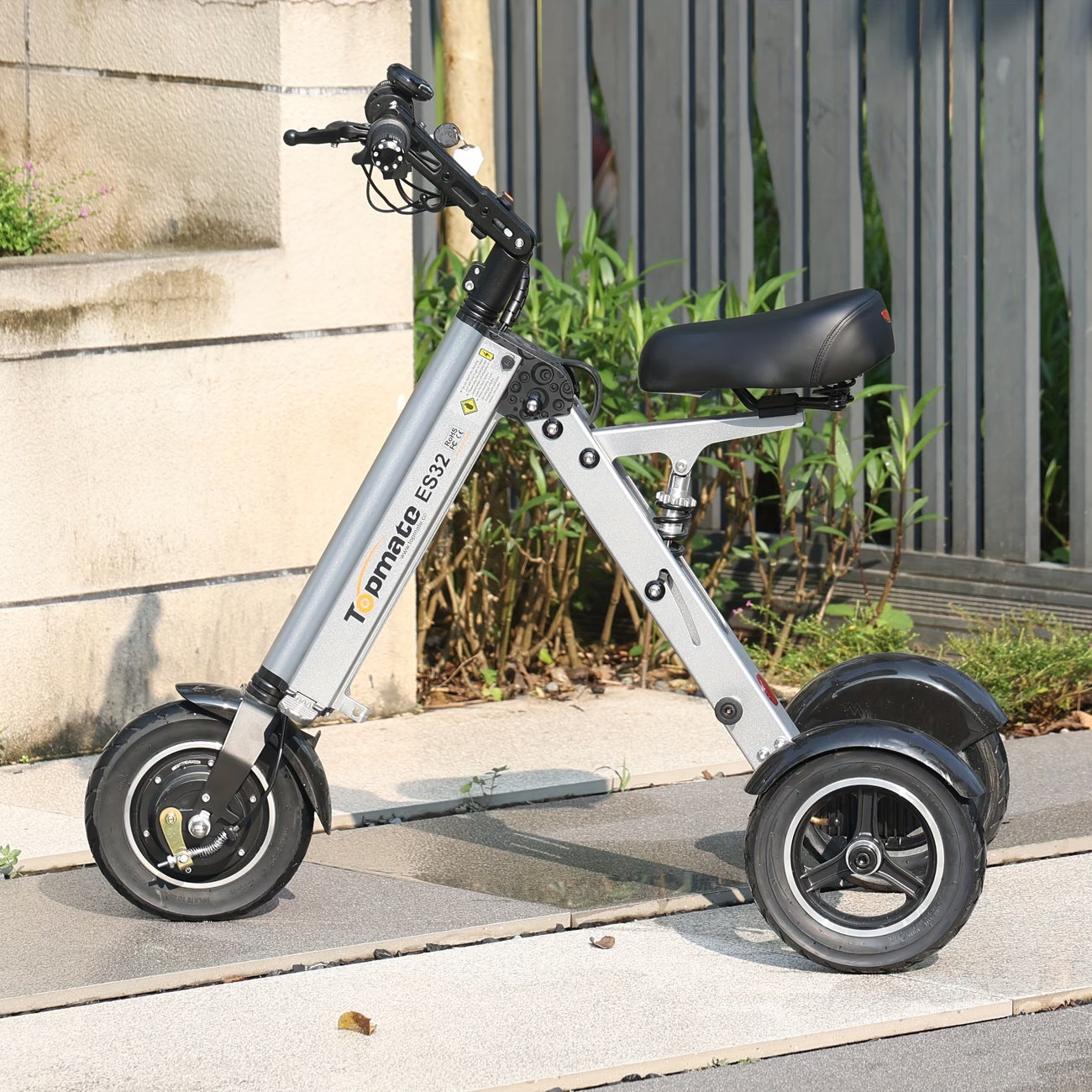 10-inch 3-Wheel Foldable Electric Scooter with Adult Seat | 36V 7.5Ah Non-Removable Battery & Reverse Function