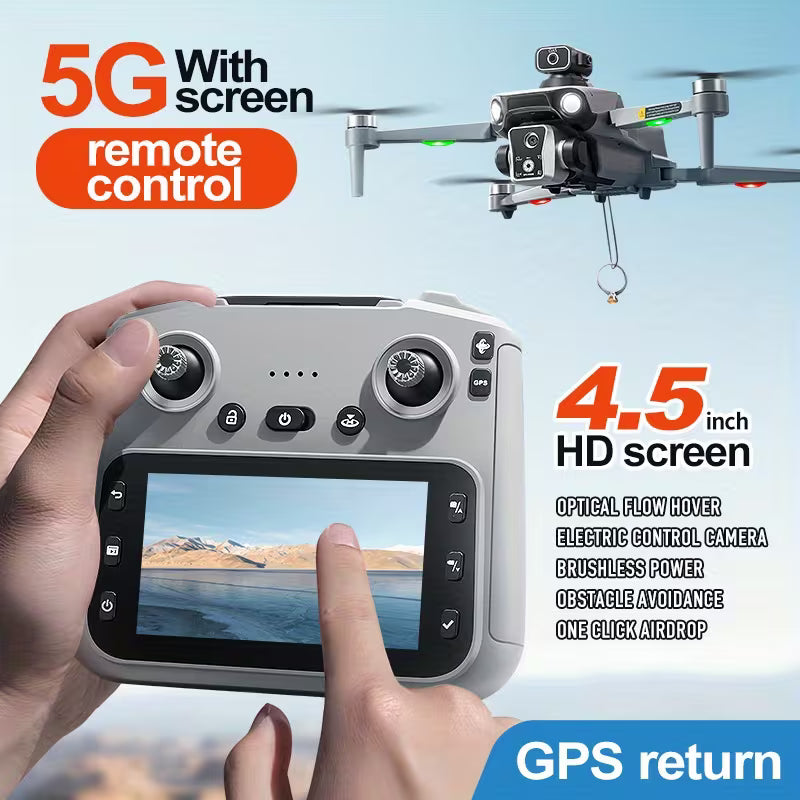 1200-meter Flight Range, 200-meter Flight Altitude, 4K Camera GPS Drone
