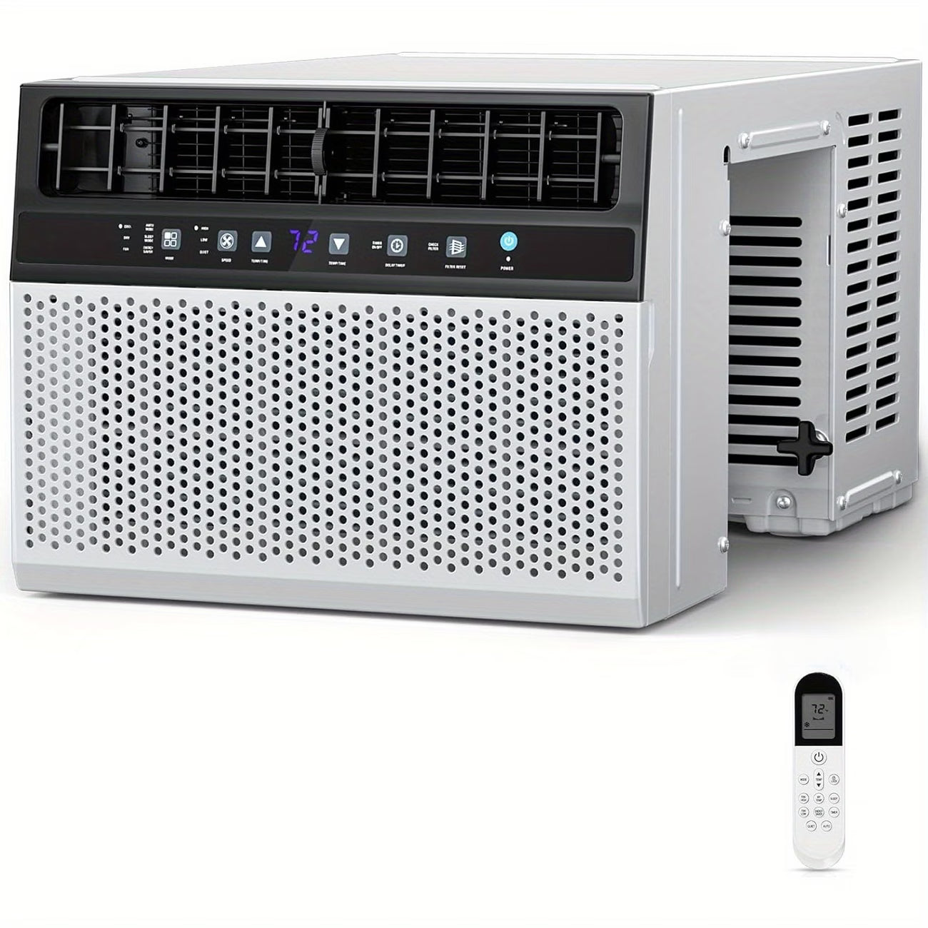12000 BTU Window Air Conditioner, 3in 1 Ac Window Unit for Room Cools Up to 450 Sq.Ft, Dehumidifier & Fan with Energy Saving Mode, 3 Fan Speeds& Quiet Operation