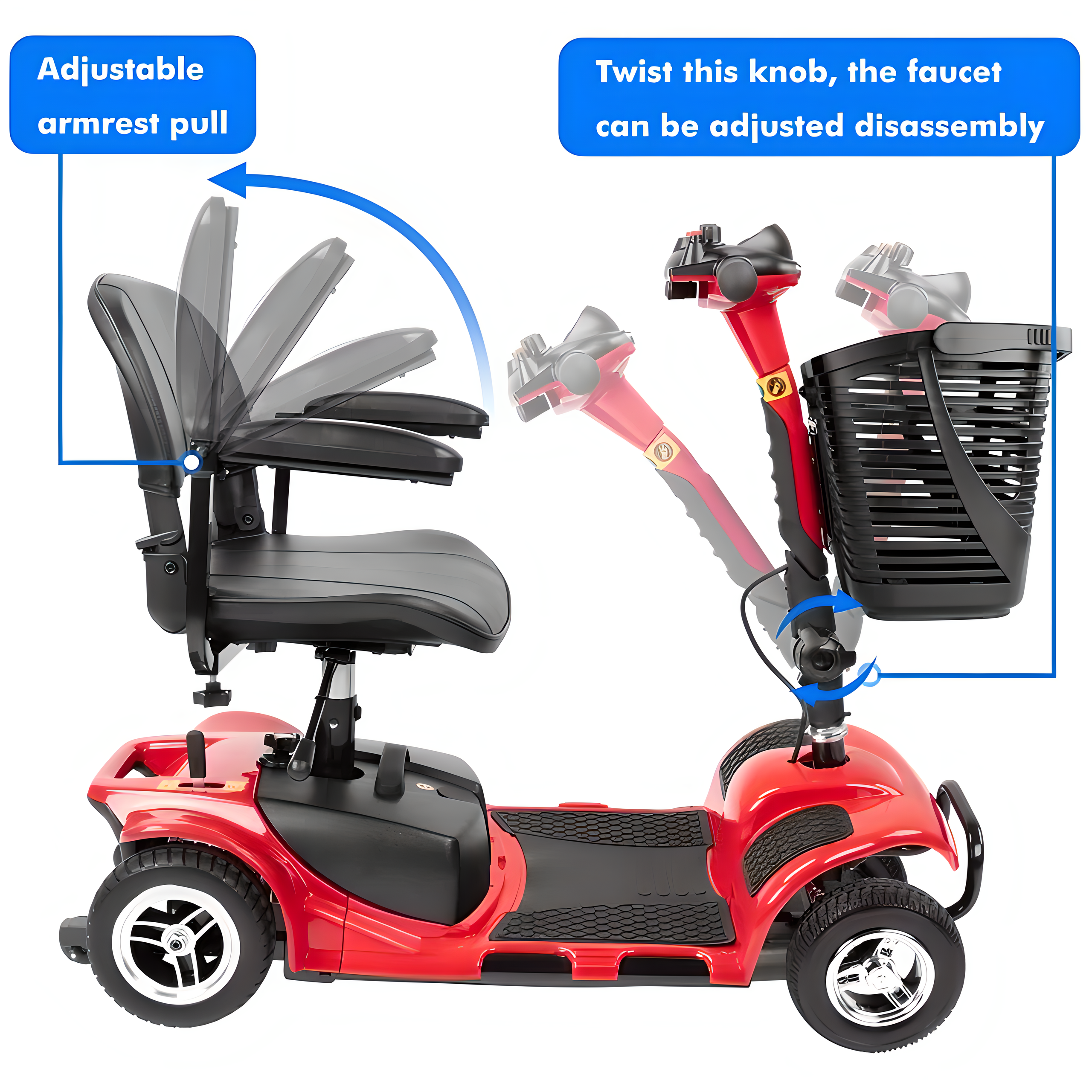 4 Wheel Mobility Scooter for Seniors