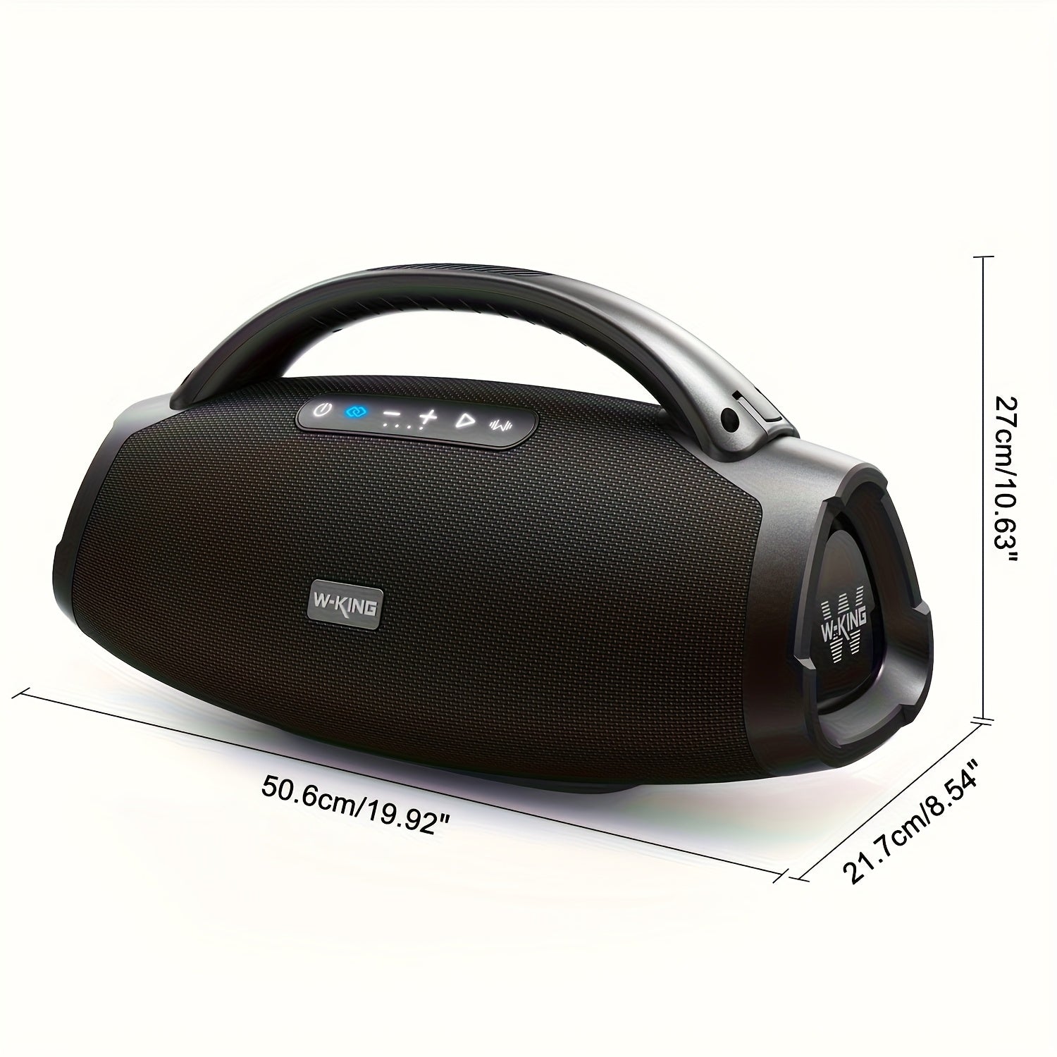 200W RMS 300W Peak Ultimate Portable Wireless Speaker, Large Outdoor Speaker with App Control, Consisting of a 3-Way System with 5 Drivers, for Party Speaker with Bass Enhancement, USB, TF Card, AUX, And Guitar Input
