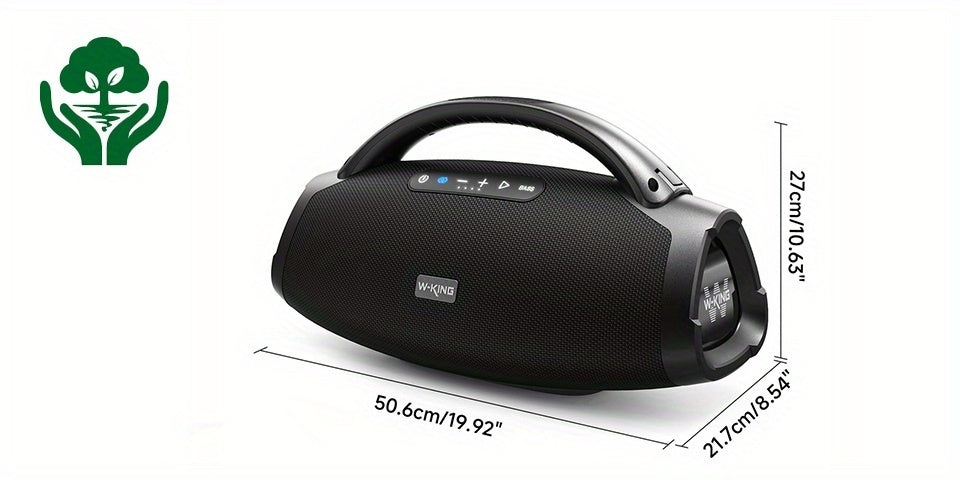 200W RMS 300W Peak Ultimate Portable Wireless Speaker, Large Outdoor Speaker with App Control, Consisting of a 3-Way System with 5 Drivers, for Party Speaker with Bass Enhancement, USB, TF Card, AUX, And Guitar Input