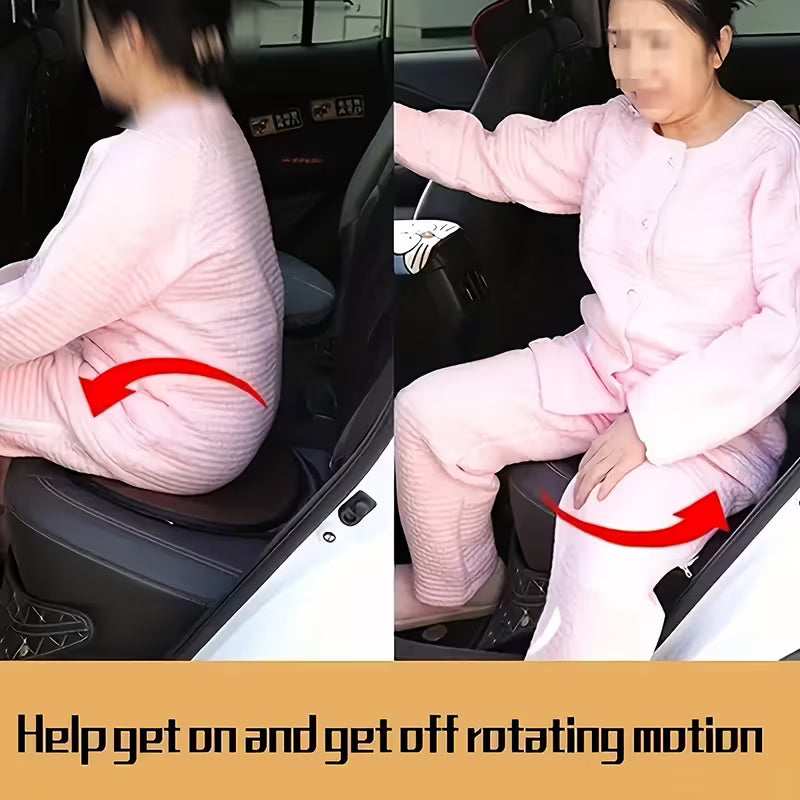 360° Rotating Car Seat Cushion - Sponge Filling, Anti-Slip Base, 360° Rotating Mechanism, Lightweight & Portable Design for Elderly, Pregnant Women