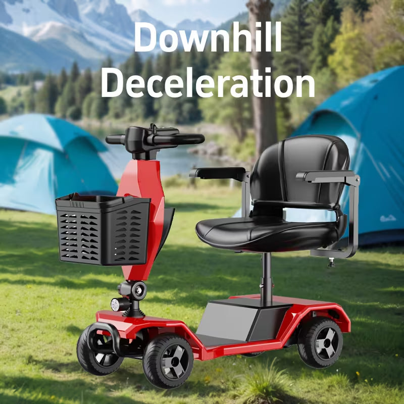 4-Wheel Electric Scooter with 380W Motor, 24V 12Ah Battery