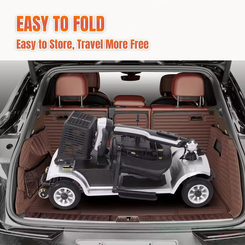 4-Wheel Heavy-Duty Foldable Electric Mobility Scooter for Seniors