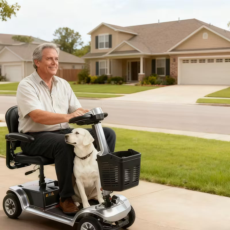 4-Wheel Heavy-Duty Foldable Electric Mobility Scooter for Seniors