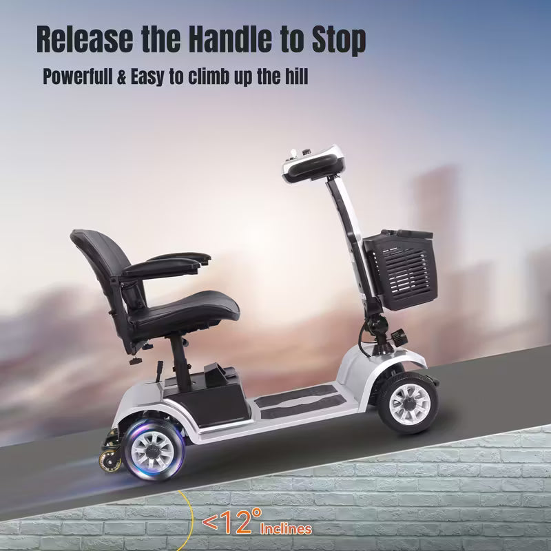4-Wheel Heavy-Duty Foldable Electric Mobility Scooter for Seniors