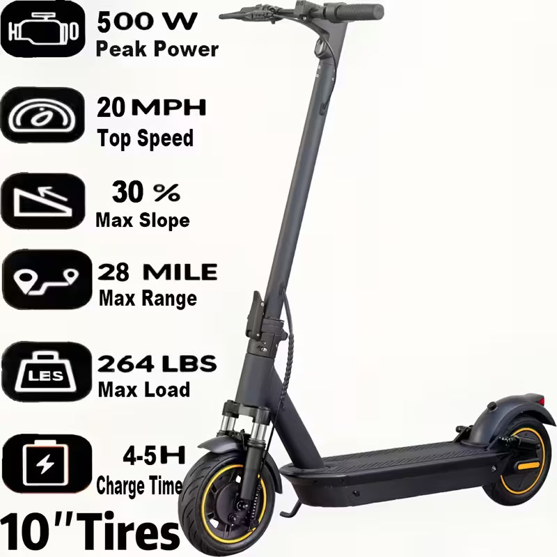 Folding Electric Scooter, 350W-500W Motor, 36V-48V Battery, With 8.5-14inches Anti-skid Solid Tires, Scooter Electric