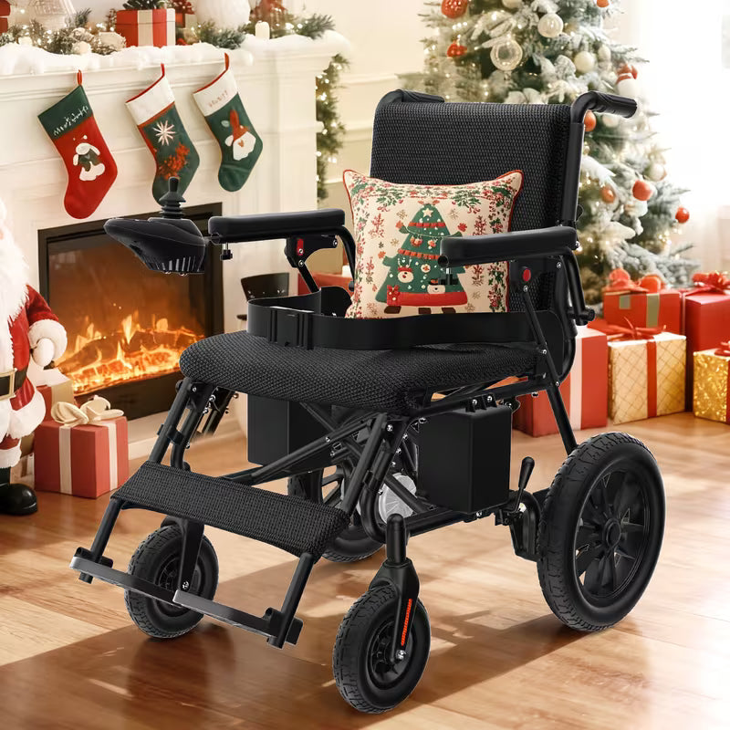 500W Foldable Electric Wheelchair – Thick One-Piece Back Cushion