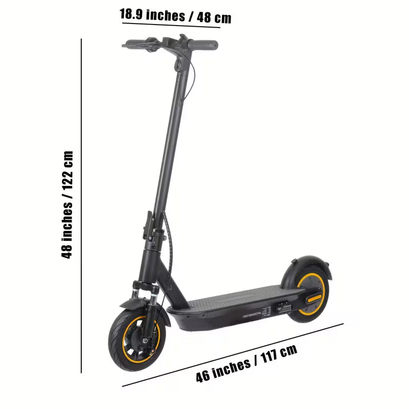 500W High Power Electric Scooter for Adults - 440.92LB Heavy Duty, 10" Inflatable Tires, 30-35KM Long Range, 36V15Ah & Dual Brake System, Foldable E-Scooter with Display, Rear-Wheel Drive, One-Click Start
