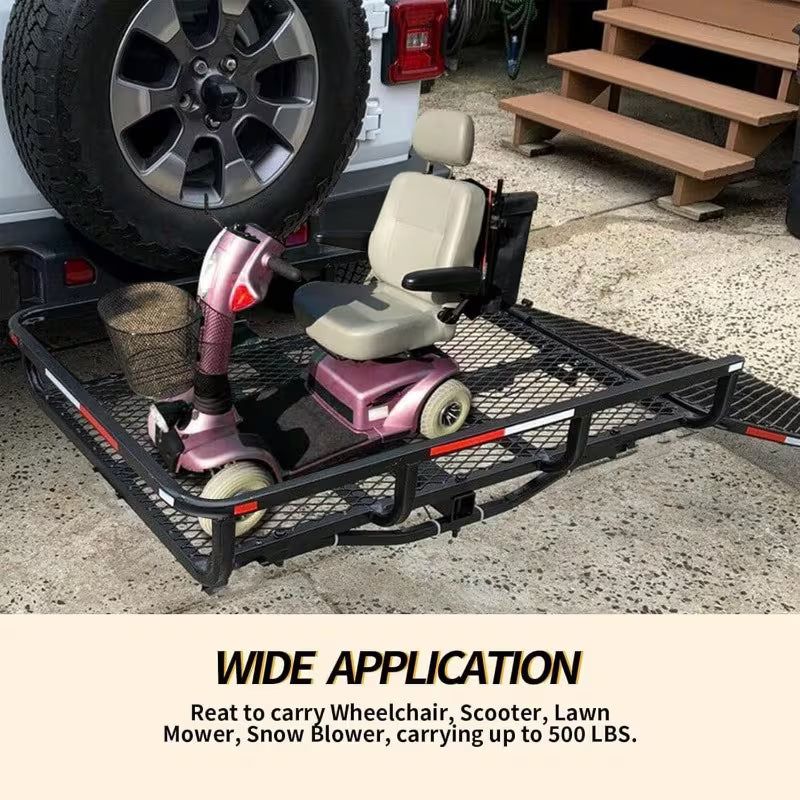500 lbs Hitch Mount Wheelchair Carrier with Ramp Mobility Scooter