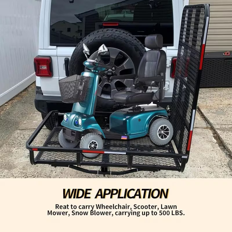 500 lbs Hitch Mount Wheelchair Carrier with Ramp Mobility Scooter