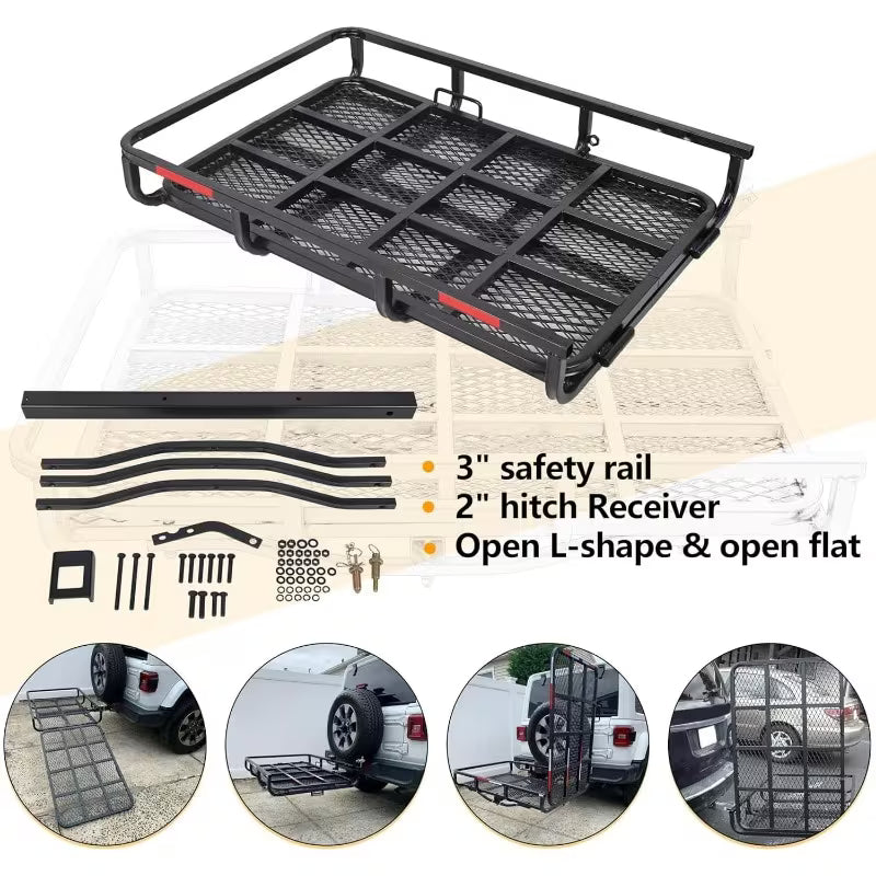 500 lbs Hitch Mount Wheelchair Carrier with Ramp Mobility Scooter
