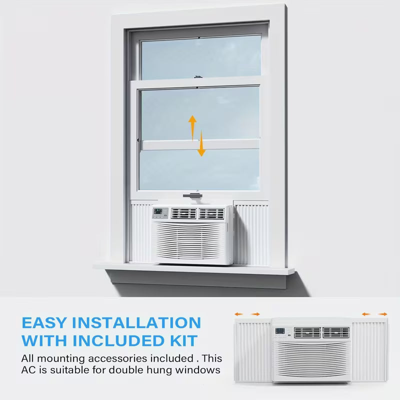 6000/ 8000/ 10000/ 12000/ 14000 BTU Window Air Conditioner with WiFi, Remote & App Control, Timer Function & Easy Install Kit, 115V/ 60Hz