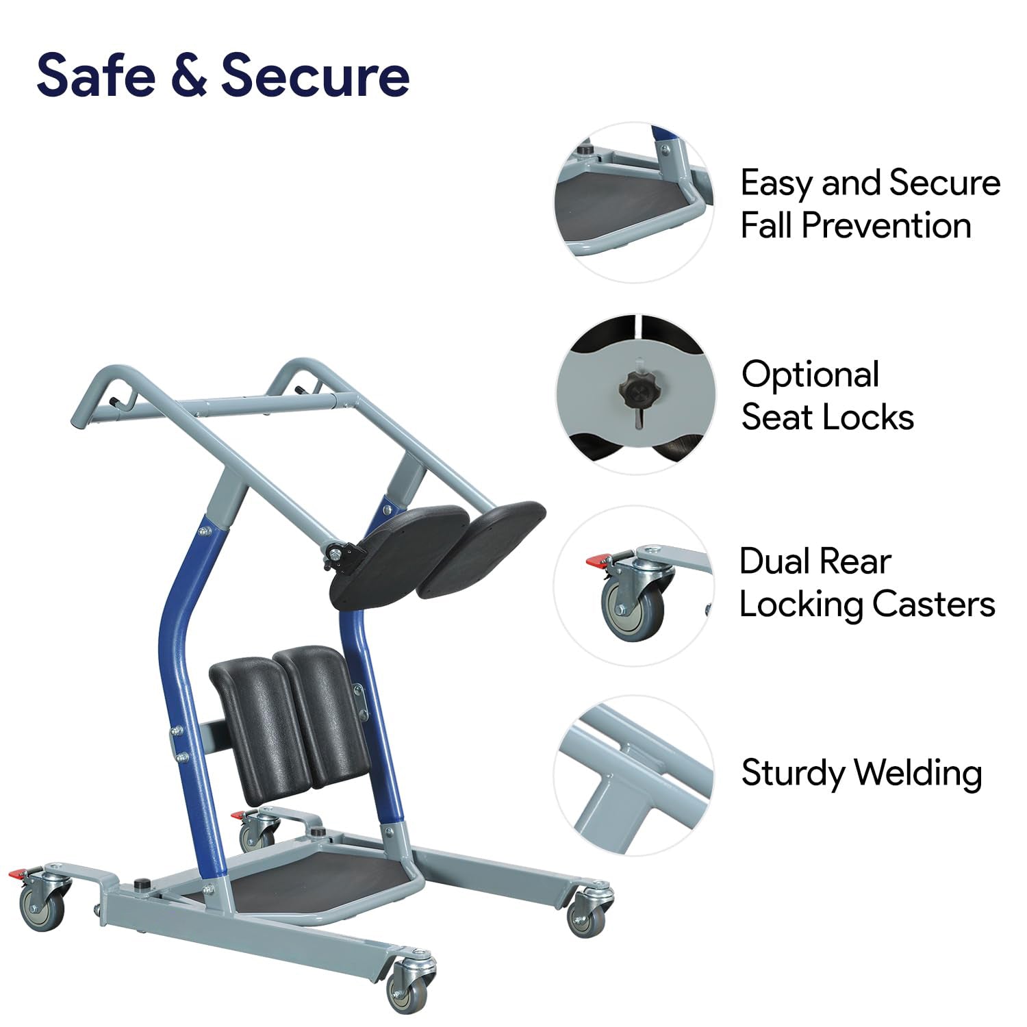 Stand Assist Lift - Sit to Stand Standing Transfer Lift - Fall Prevention Patient Transfer Lifter for Home and Facilities - 500 Pound Weight Capacity