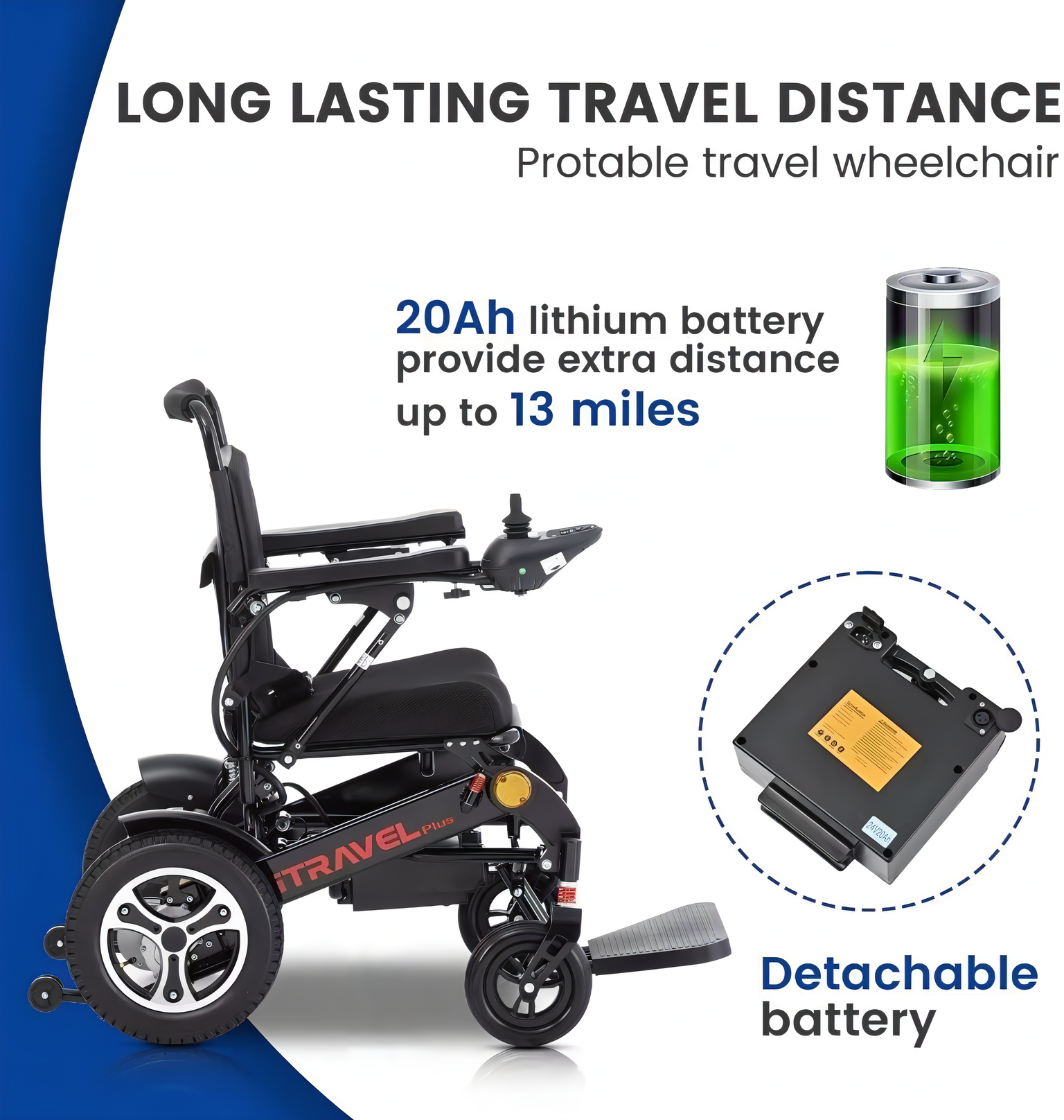 Lightweight Folding Electric Wheelchair