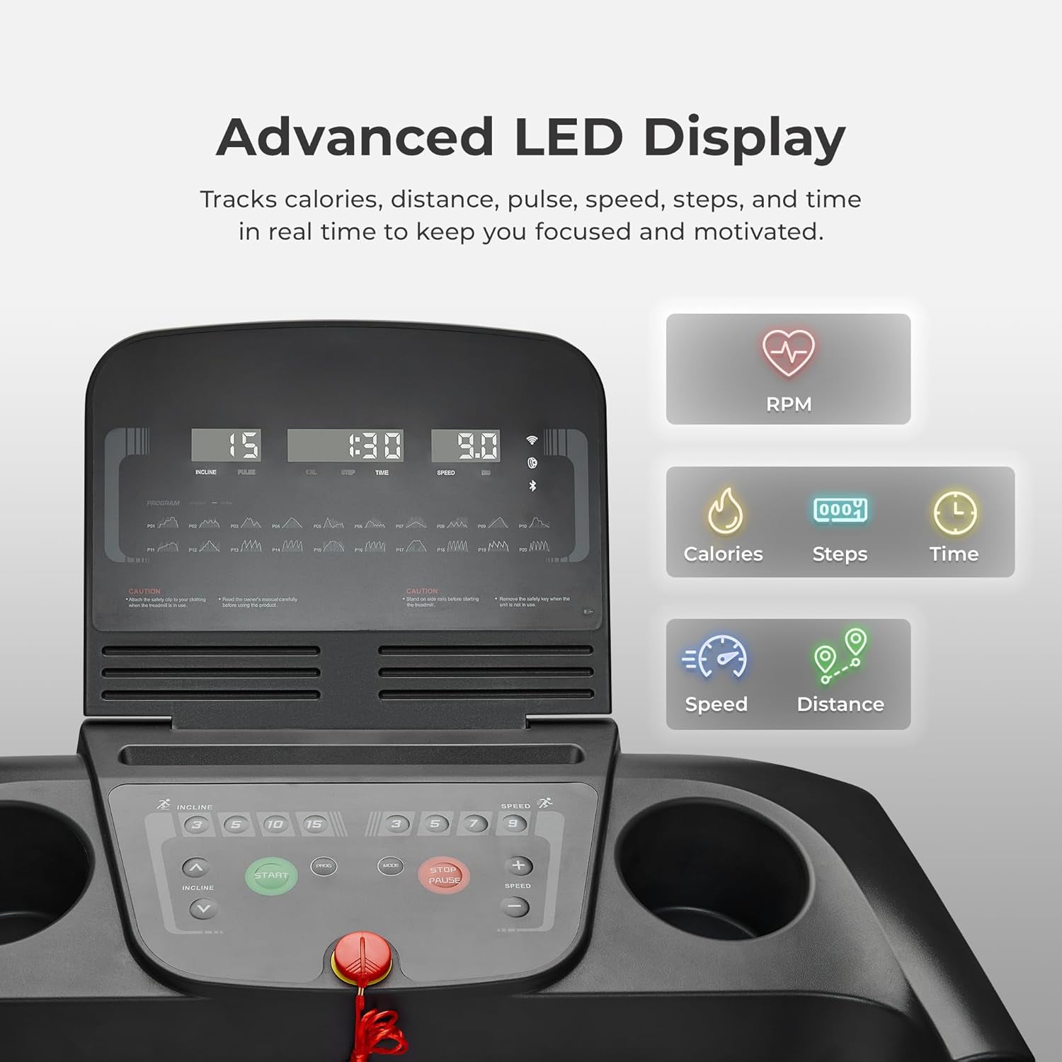 Smart WiFi Treadmills – Compact, Foldable, Portable, Under Desk & Incline Options (Manual & Auto), Brushless Motor, & Bluetooth  App, LED Display, Shock Absorption