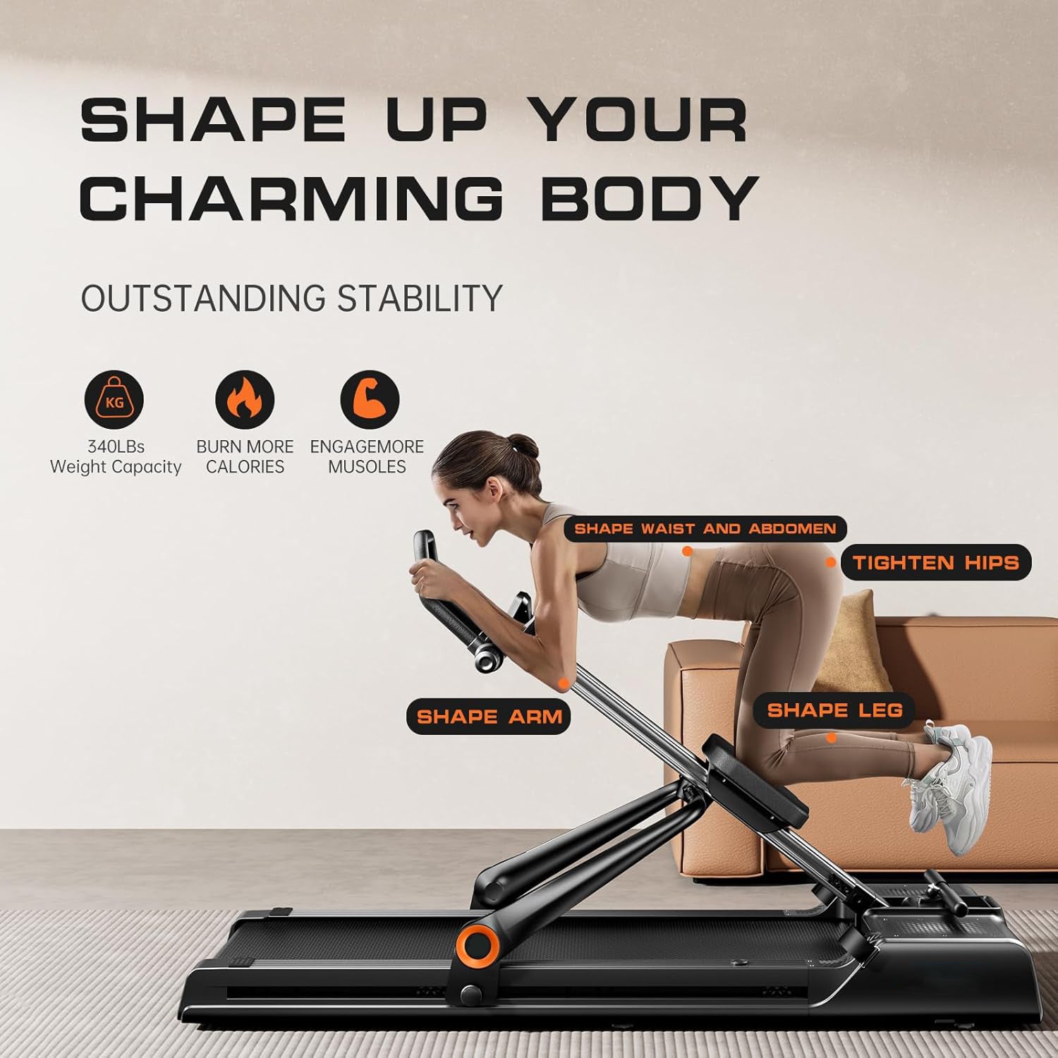 Foldable Treadmill for Home Use with 0.6-8.7 MPH Speed, 320 LBS Capacity & 3.0 HP Quiet Brushless - Portable Compact Running