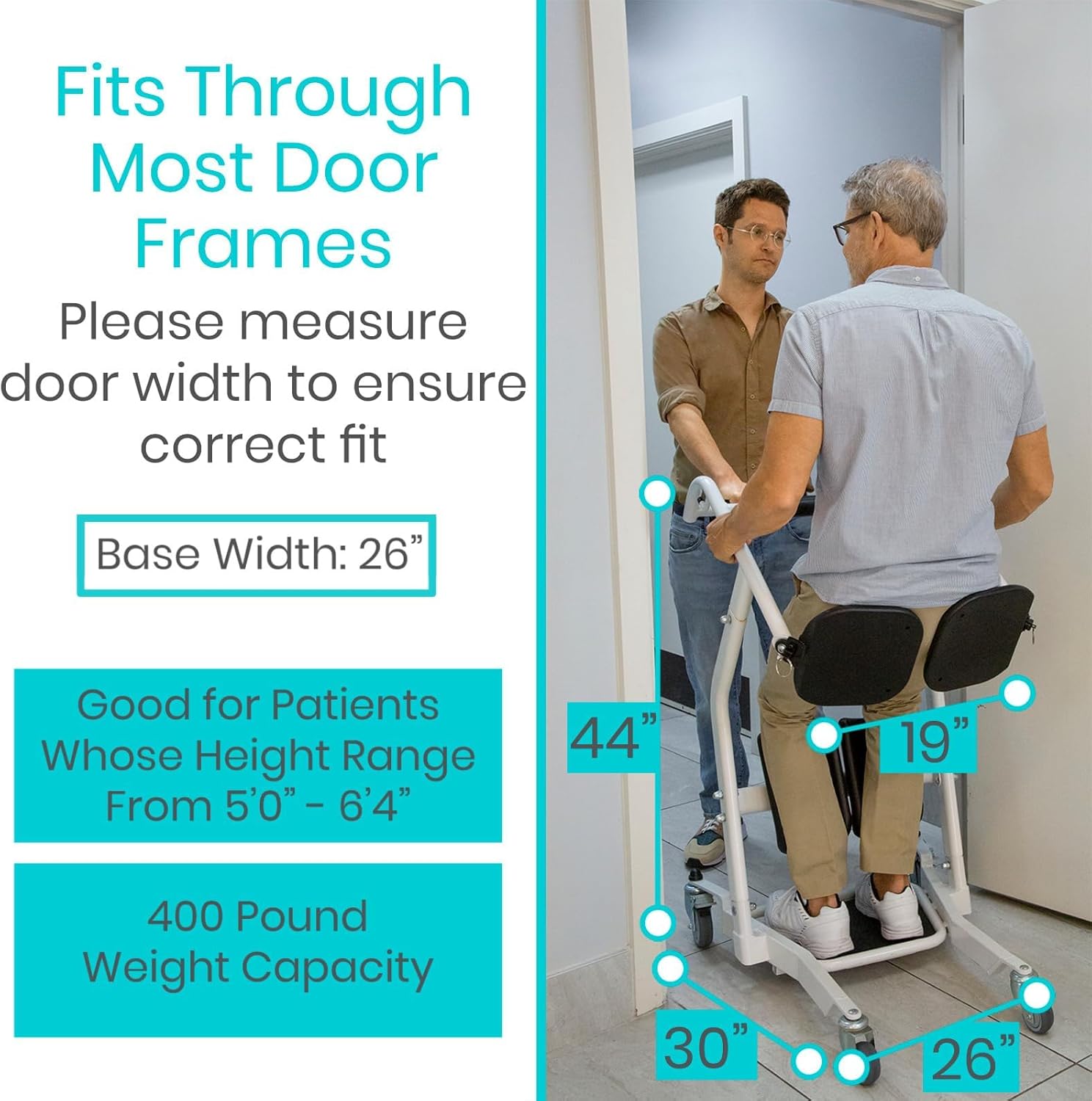 Mobility Sit to Stand Patient Lift for Handicapped - Stand Assist Lift Aid for Home Care Use